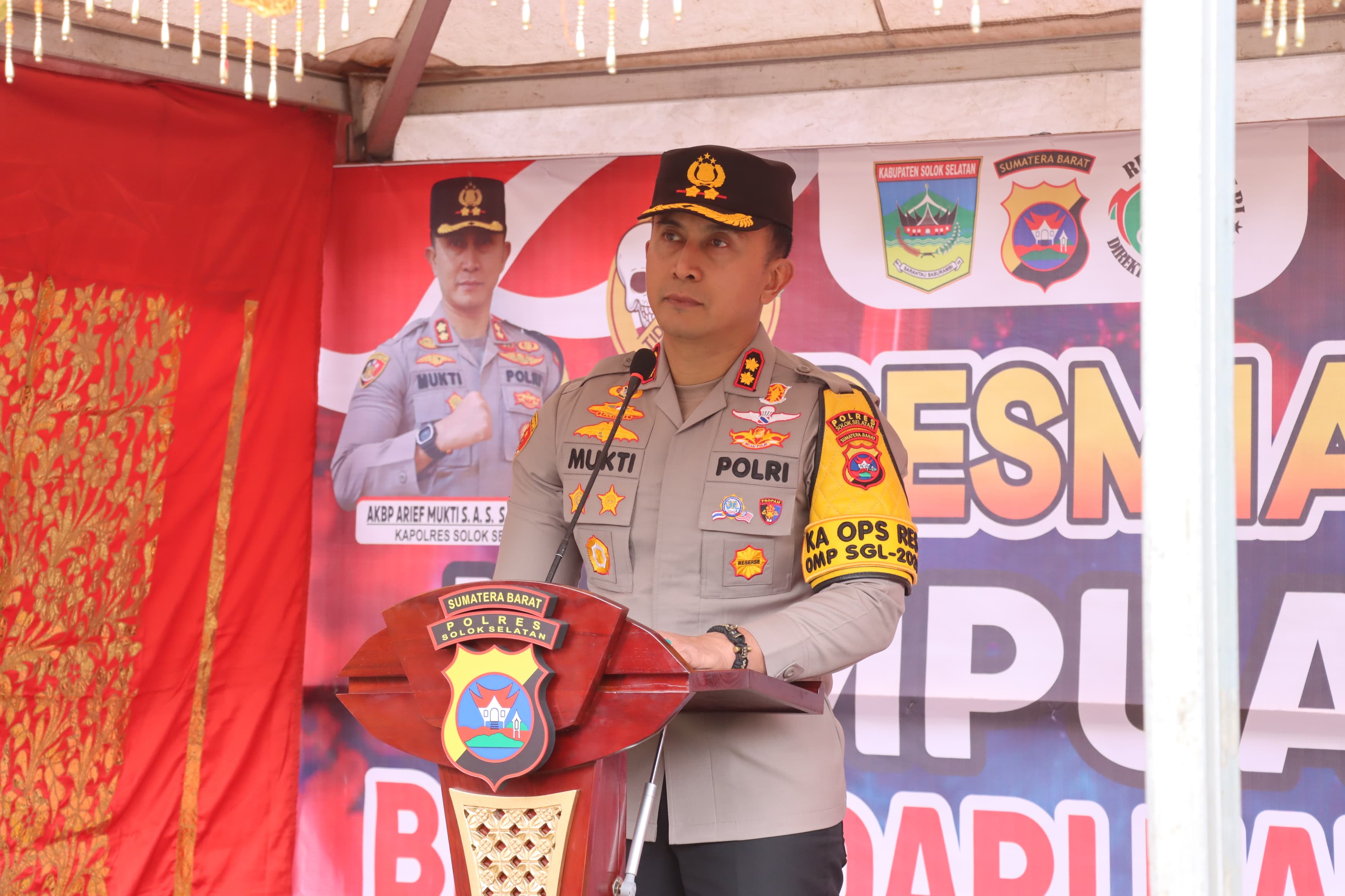 Dukung Program Asta Cita Presiden Ri, Kapolres Solok Selatan Resmikan Kampung Bebas Dari Narkoba. 